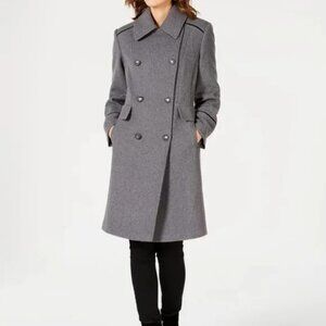 VINCE CAMUTO NWOT Grey Double-Breasted Peacoat XS
